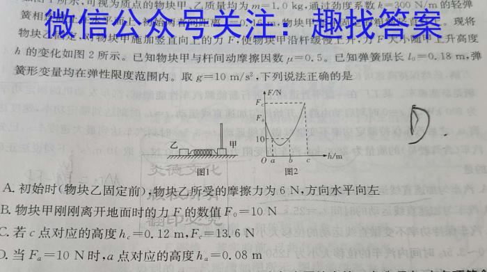 2023年银川一中、昆明一中高三联合考试二模(5月)f物理