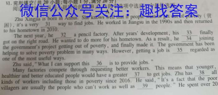 2023届安徽省中考规范总复习(九)英语