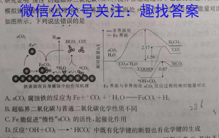 2023届中考导航总复*·模拟·冲刺·二轮模拟卷(四)4化学