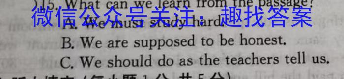 2023年陕西省初中学业水平考试B版T版英语