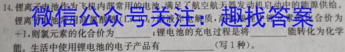 天一大联考 2024-2023学年高一年级阶段性测试(四)化学