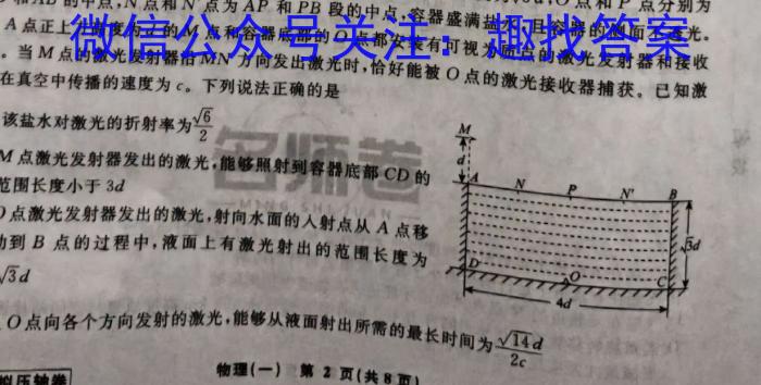 2023届青海高三考试5月联考(标识※)f物理