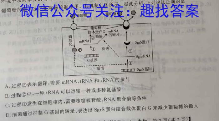 金科大联考2022~2023学年高三5月质量检测(新教材)生物