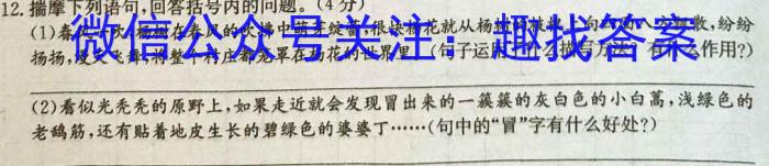 【益卷】2023年陕西省初中学业水平考试全真模拟卷（八）语文