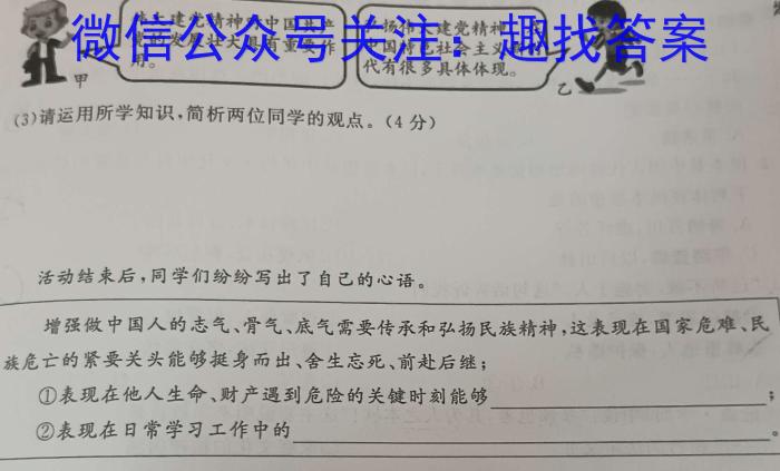 九师联盟 2024-2023学年高三5月考前押题(X)q地理