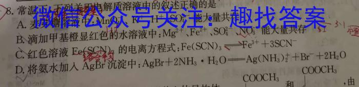 师大名师金卷2023年陕西省初中学业水平考试（七）化学