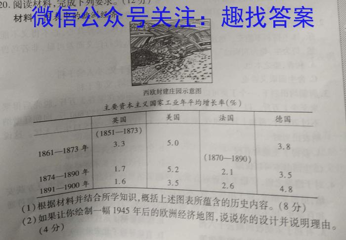 ［赣州二模］赣州市2023年高三年级适应性考试历史