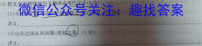 2023年安徽省中考联盟压轴卷（三个三角形）政治1