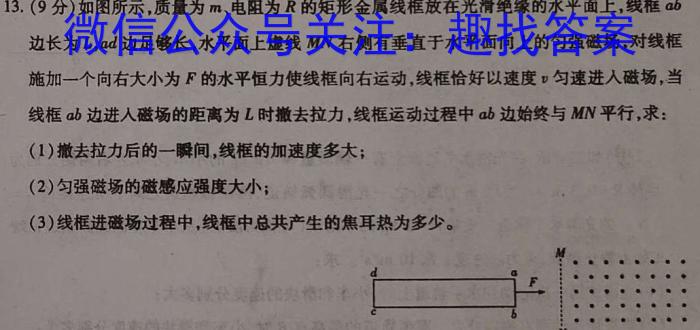 运城市2022-2023学年第二学期九年级教学质量监测（23-CZ175c）l物理