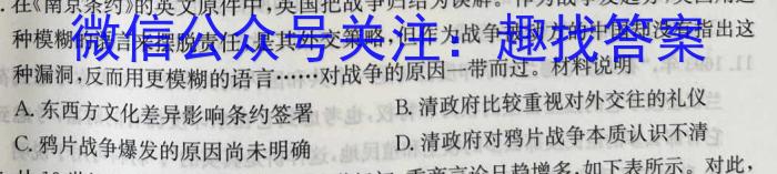 T2·2023年陕西省初中学业水平考试模拟试卷A历史