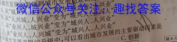 衡中同卷·2023年高三学业质量检测 全国乙卷模拟(二)q地理