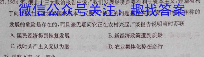 ［吉林大联考］吉林省2024届高三年级8月联考历史