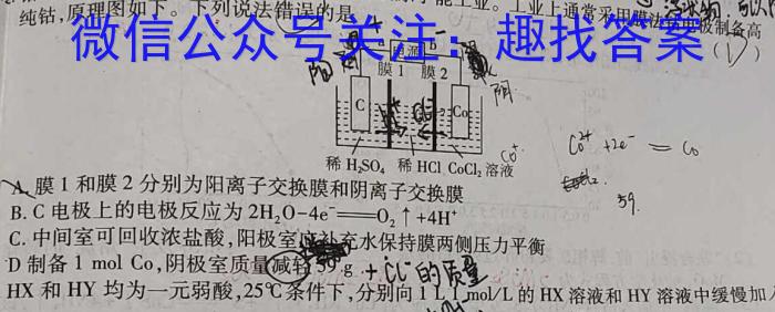 2023年辽宁省普通高等学校招生选择性考试模拟试题（二）化学