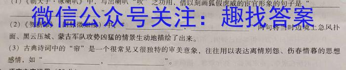 文博志鸿 2023年河南省普通高中招生考试模拟试卷(密卷一)语文
