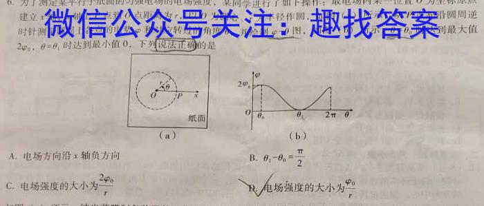 2023年陕西省初中学业水平考试信息卷（C）A物理`