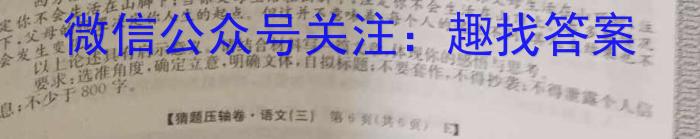 安徽省2022-2023学年九年级第二学期模考五学业水平检测语文