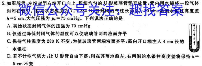 新版2023届 中考导航六区联考试卷(二)物理.