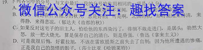 天一大联考·皖豫名校联盟2022-2023学年(下)高一年级阶段性测试(四)语文