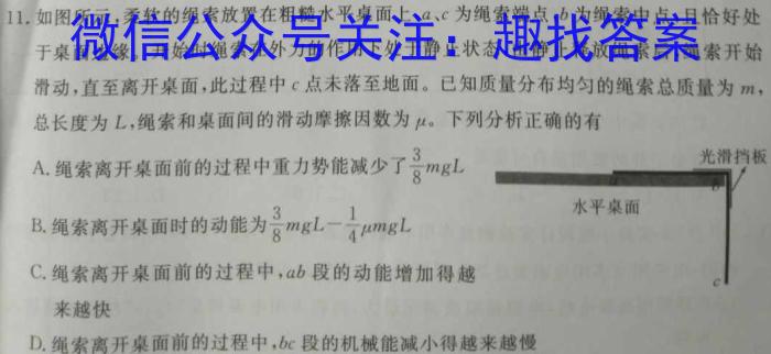 2023年河北省初中毕业生升学文化课考试(省级)大联考物理.