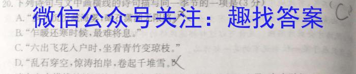 山西省2023年初中学业水平考试——模拟测评(三)语文