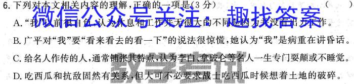 2023年普通高等学校招生统一考试青桐鸣高三5月大联考（新教材）语文