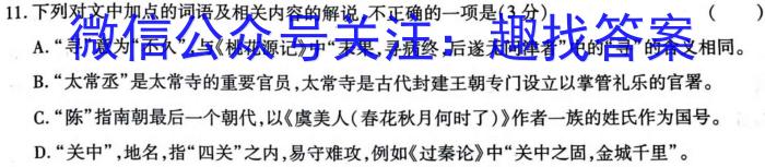 河北省2022~2023学年高二第二学期期末调研考试(23-512B)语文