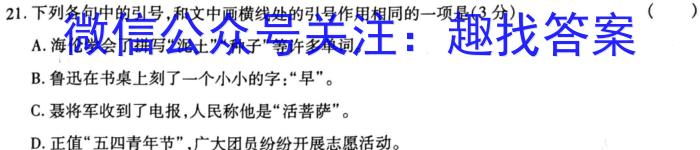 安徽省2023年名校之约大联考·中考导向压轴信息卷(5月)语文