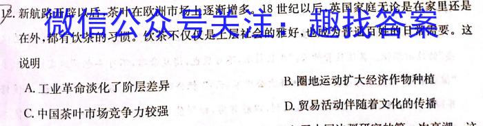 2024届普通高等学校招生统一考试青桐鸣高二5月大联考历史