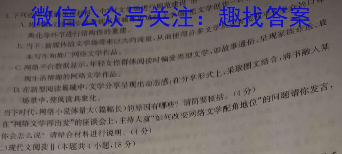 2022-2023学年度下学期高三年级第五次综合素养评价(HZ)语文