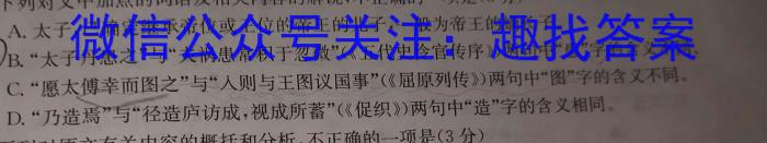 天一大联考·皖豫名校联盟2022-2023学年(下)高一年级阶段性测试(四)语文