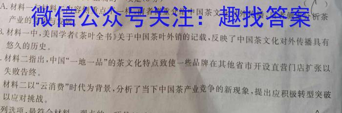 文博志鸿 2023年河南省普通高中招生考试试卷(夺冠二)语文