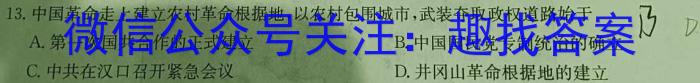 天一大联考 2024-2023学年第二学期高一期末调研考试历史