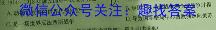 河南省2023年高二年级春期六校第二次联考历史