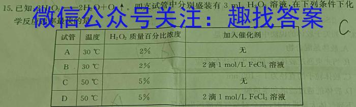 2023年普通高等学校招生全国统一考试 考前预测·精品押题卷(二)化学