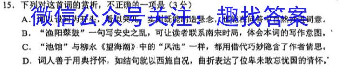 2023年广东大联考高三年级5月联考（23-456C）语文