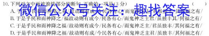 金科大联考2022~2023学年高三5月质量检测(新教材)语文