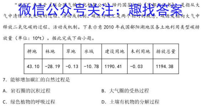 2023-2024衡水金卷先享题高三一轮周测卷新教材英语必修一Unit1周测(1)地理.