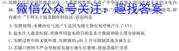 2024安徽无标题试题卷(四)数学