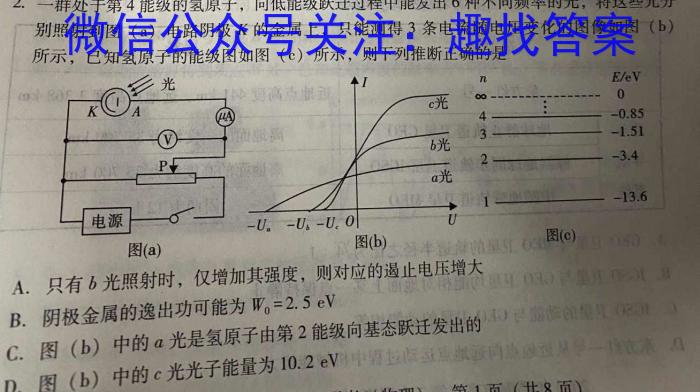 2023-2024衡水金卷先享题高三一轮复习单元检测卷/数学1集合与常用逻辑用语.物理