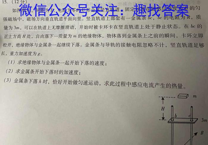 天一大联考皖豫名校联盟2022-2023学年(下)高二年级阶段性测试(四)物理`