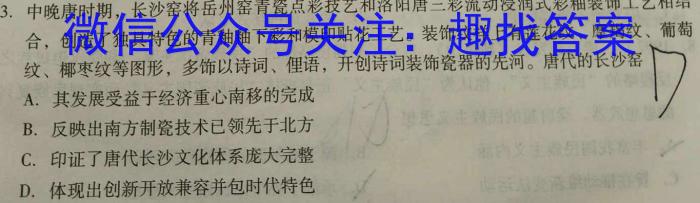 江西省2023年初中学业水平考试适应性试卷（三）政治试卷d答案