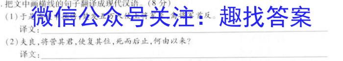 2024-2023学年湛江市区域高一联考(23-501A)语文