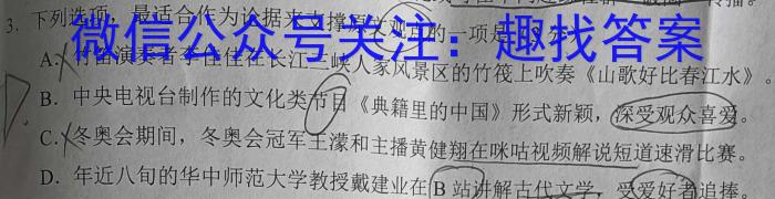 [启光教育]2023年普通高等学校招生全国统一模拟考试 新高考(2023.5)语文