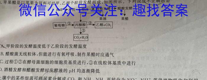 陕西学林教育 2024~2023学年度第二学期八年级第二次阶段性作业生物