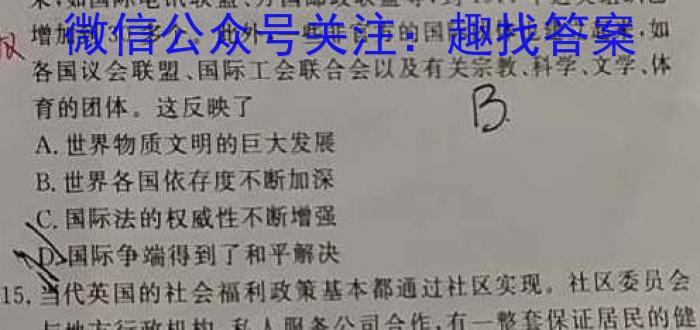 安徽省淮南市2022-2023学年度第二学期八年级期末质量检测历史