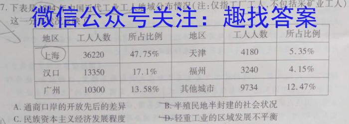 四川省蓉城名校联盟2022-2023学年高一下学期期末联考历史