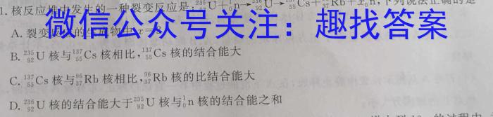 文博志鸿 2023年河北省初中毕业生升学文化课模拟考试(押题卷)q物理