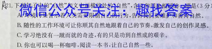 江西省2023年初中学业水平考试 模拟(五)5语文