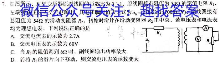 五市十校/三湘名校/湖湘名校·2023年上学期高一期末考试l物理