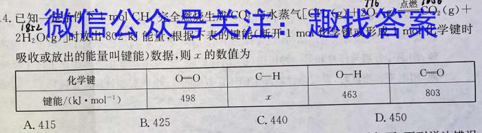 文博志鸿 2023年河北省初中毕业生升学文化课学情反馈(冲刺Ⅱ型)化学